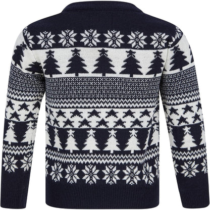 Christmas Star Tree Nordic Fairisle Jumper  Back View