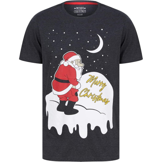Christmas Yellow Snow Short Sleeve  Charcoal