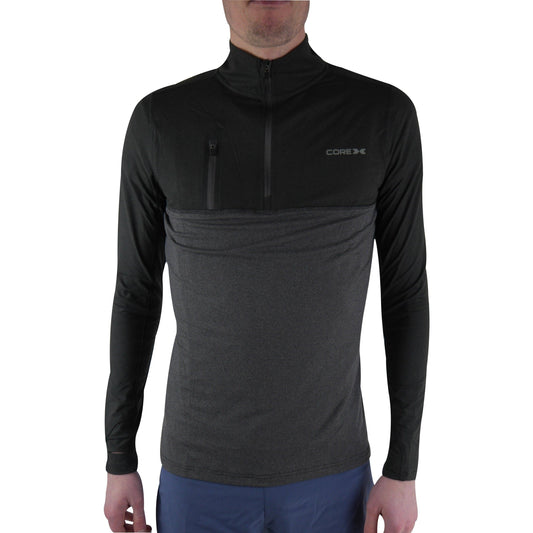 Corex Fitness Half Zip Long Sleeve Cx0001 Blkgry