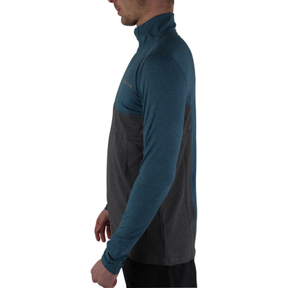 Corex Fitness Half Zip Long Sleeve Cx0001 Blugry Side - Side View