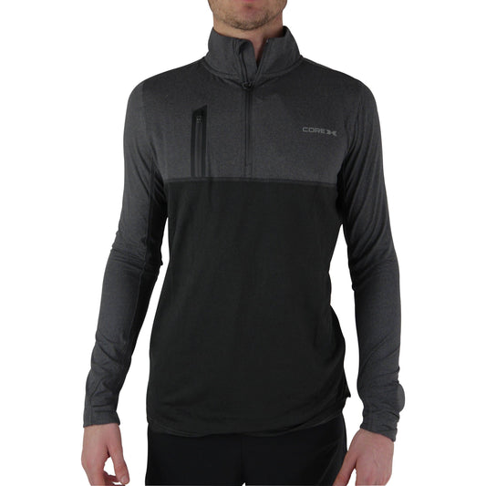 Corex Fitness Half Zip Long Sleeve Cx0001 Gryblk