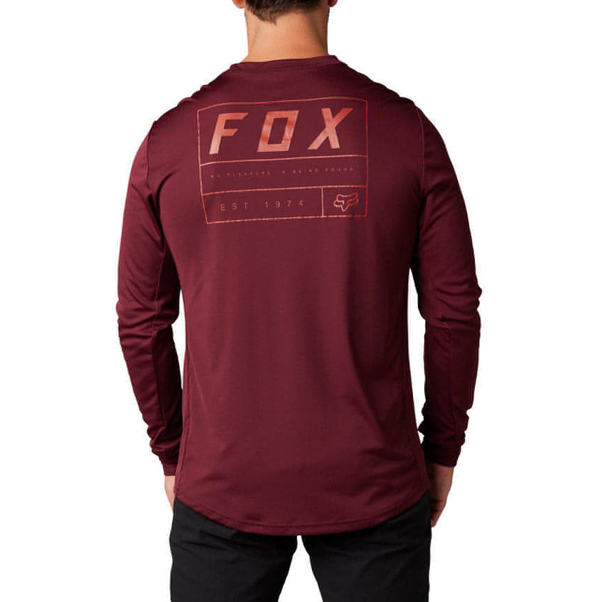 Fox Ranger Swath Long Sleeve Jersey Back View