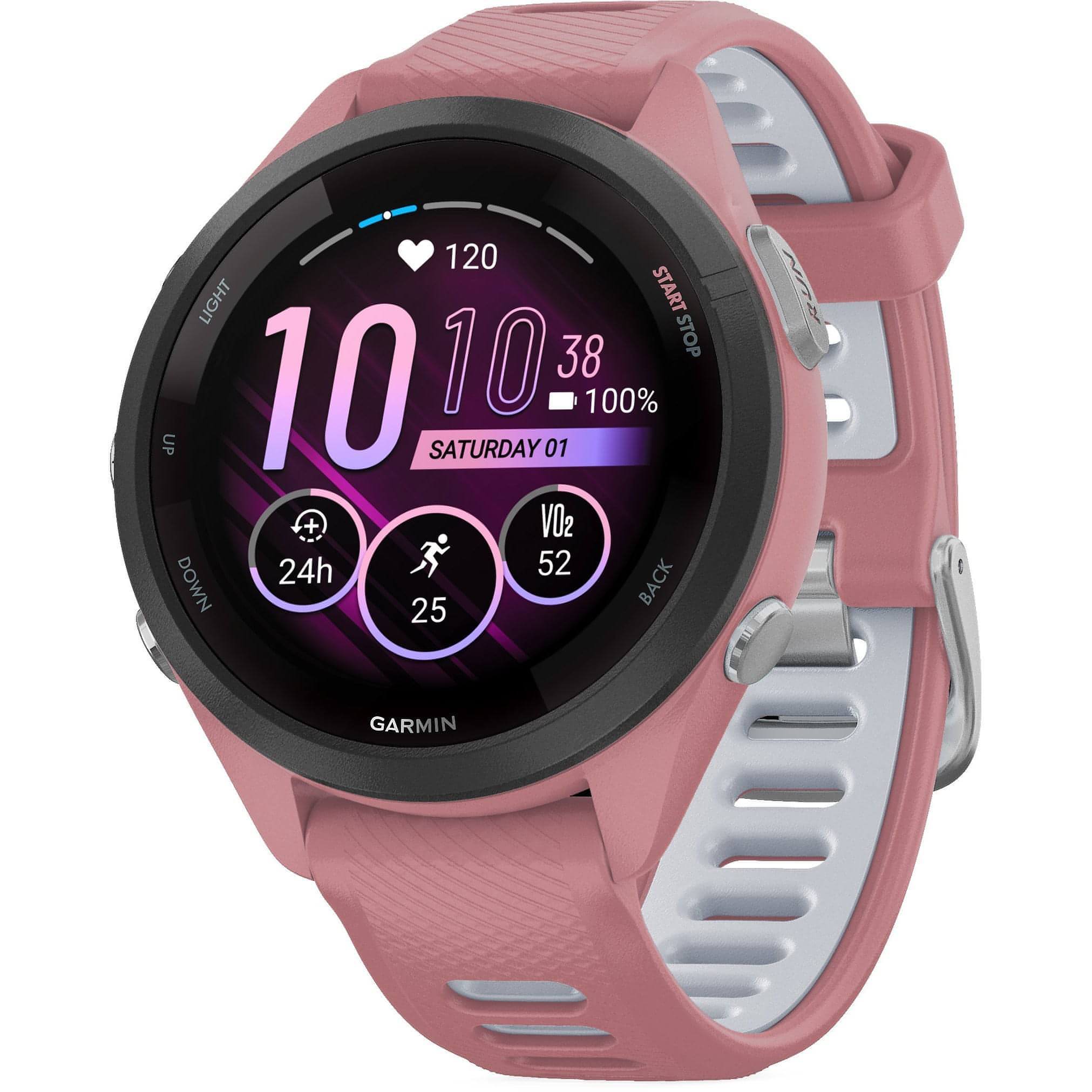 Garmin Forerunner 265S Music HRM With GPS Watch Pink – Start Fitness