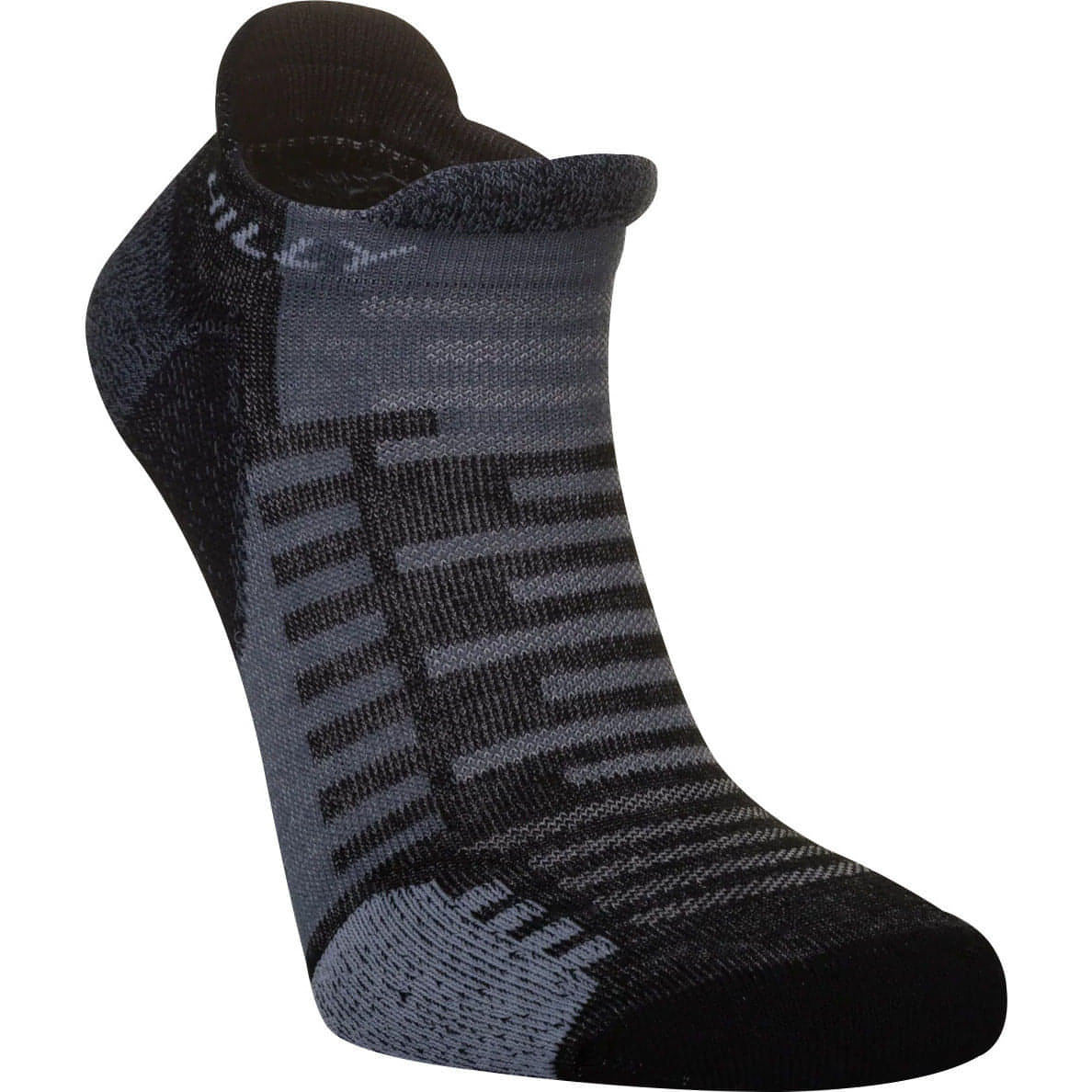 Hilly Active Quarter Min - White/Black/Grey - Running Socks