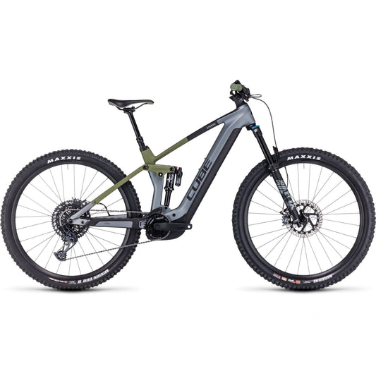 Cube Stereo Hybrid 140 HPC TM 750 Carbon Electric Mountain Bike 2024 - Grey