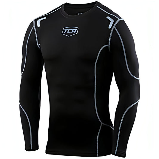 Tca Elite Plus Long Sleeve Compression Top S Epls Black Mens