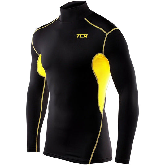 Tca Hyperfusion Long Sleeve Mock S  Hf Ls Mock Blackyell
