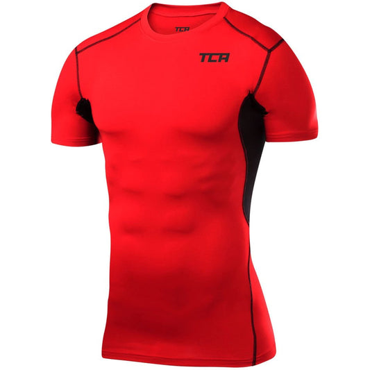 Tca Hyperfusion Short Sleeve S  Hfss Red Mens