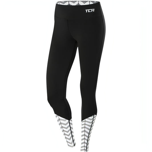 Tca Impulse Printed Long Tights S Wocvti Blackwhite