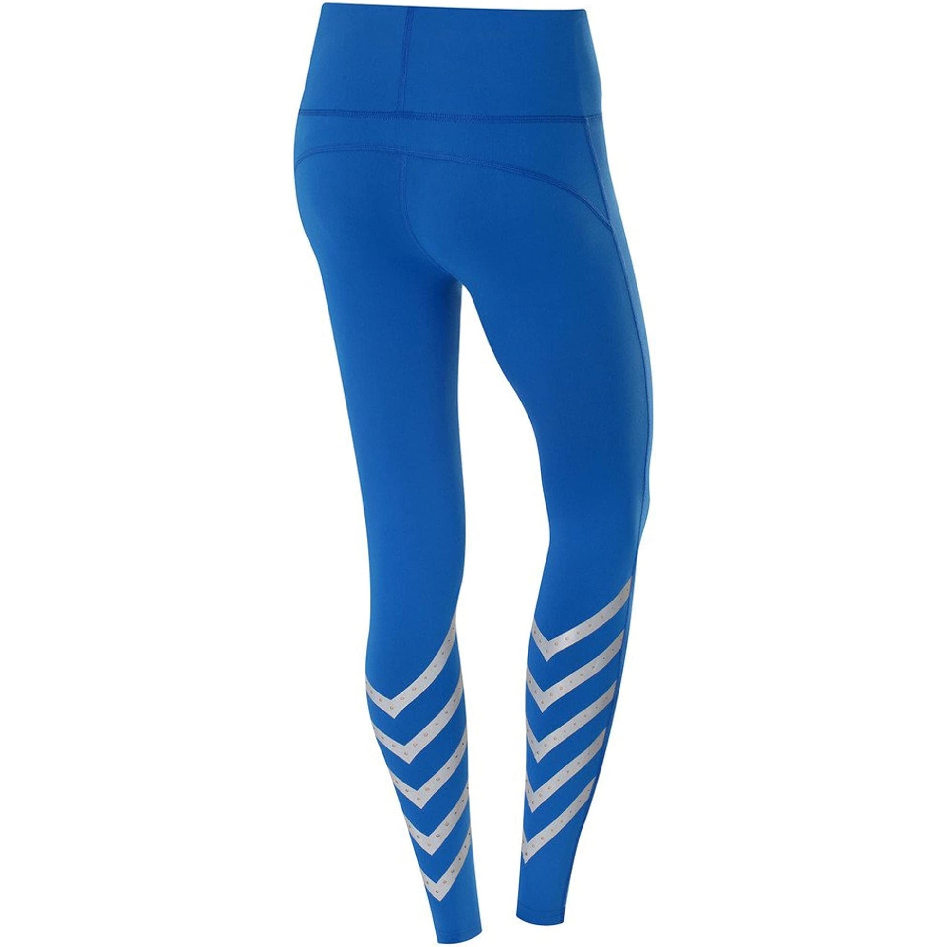 Tca Laser Tech Reflective Long Tights S  Wlti Blue Back View
