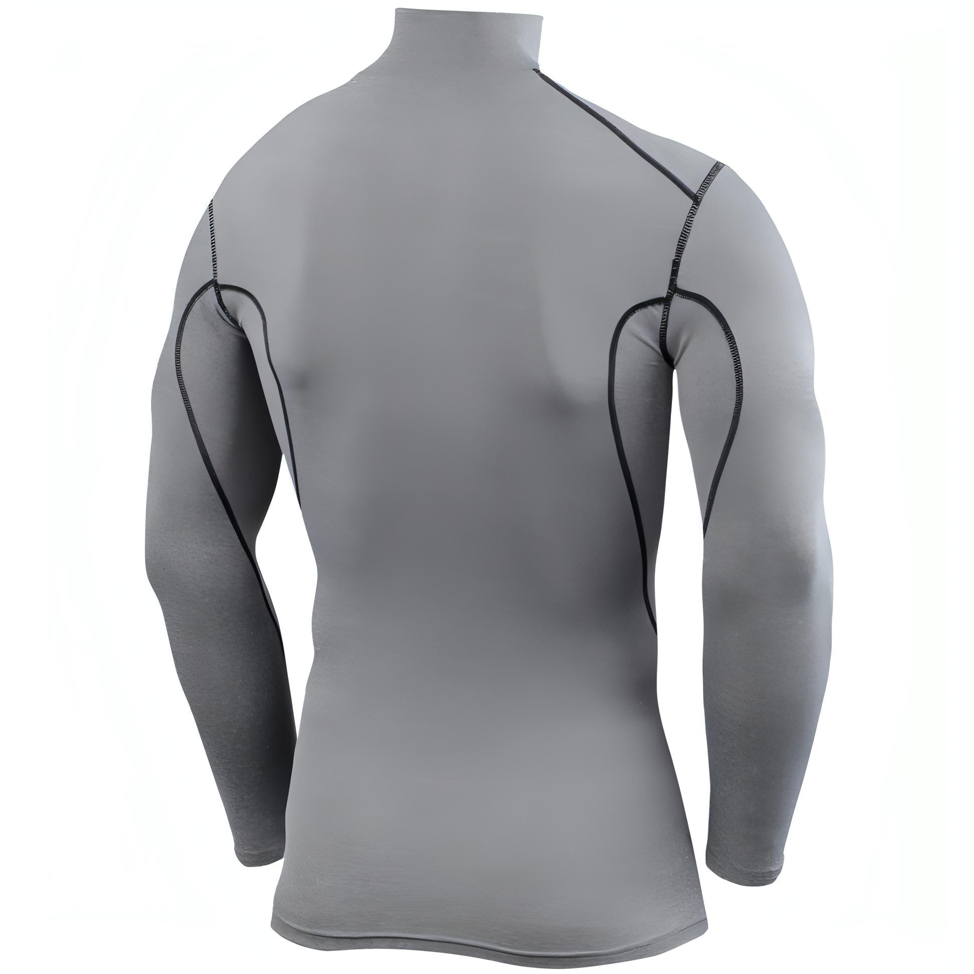 Tca Pro Performance Long Sleeve Mock S  Ls Mock Grey Junior Back View