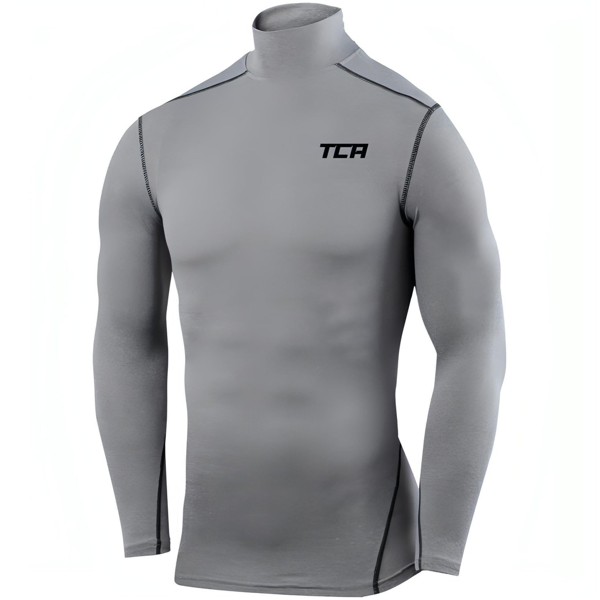 Tca Pro Performance Long Sleeve Mock S  Ls Mock Grey Junior