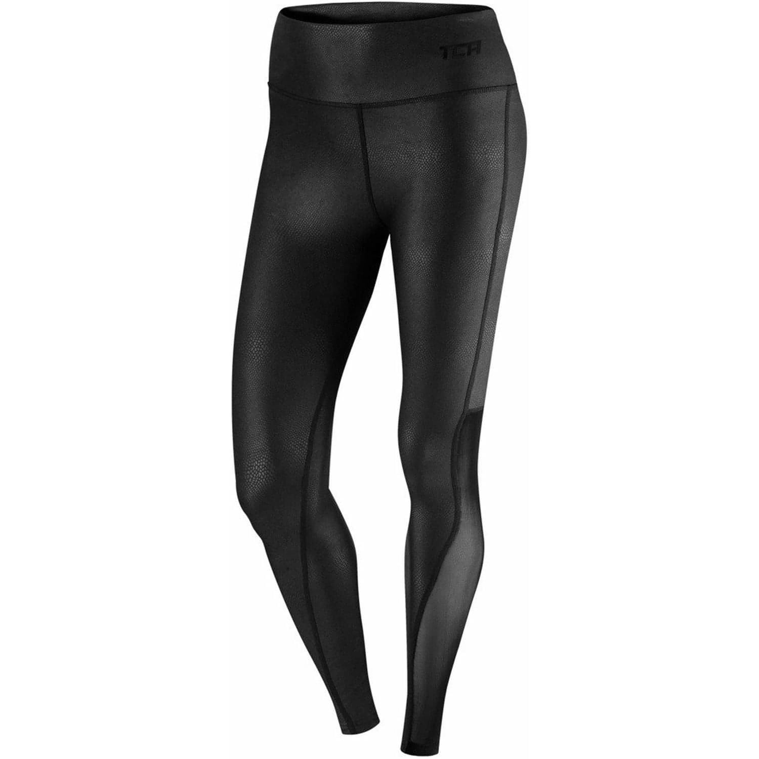 TCA Pro Performance MeshLuxe Womens Long Running Tights Black
