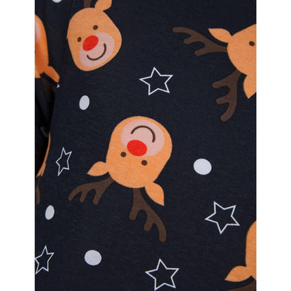 Tokyo Laundry Reindeer Repeat Piece Pyjama Set  Navy Details