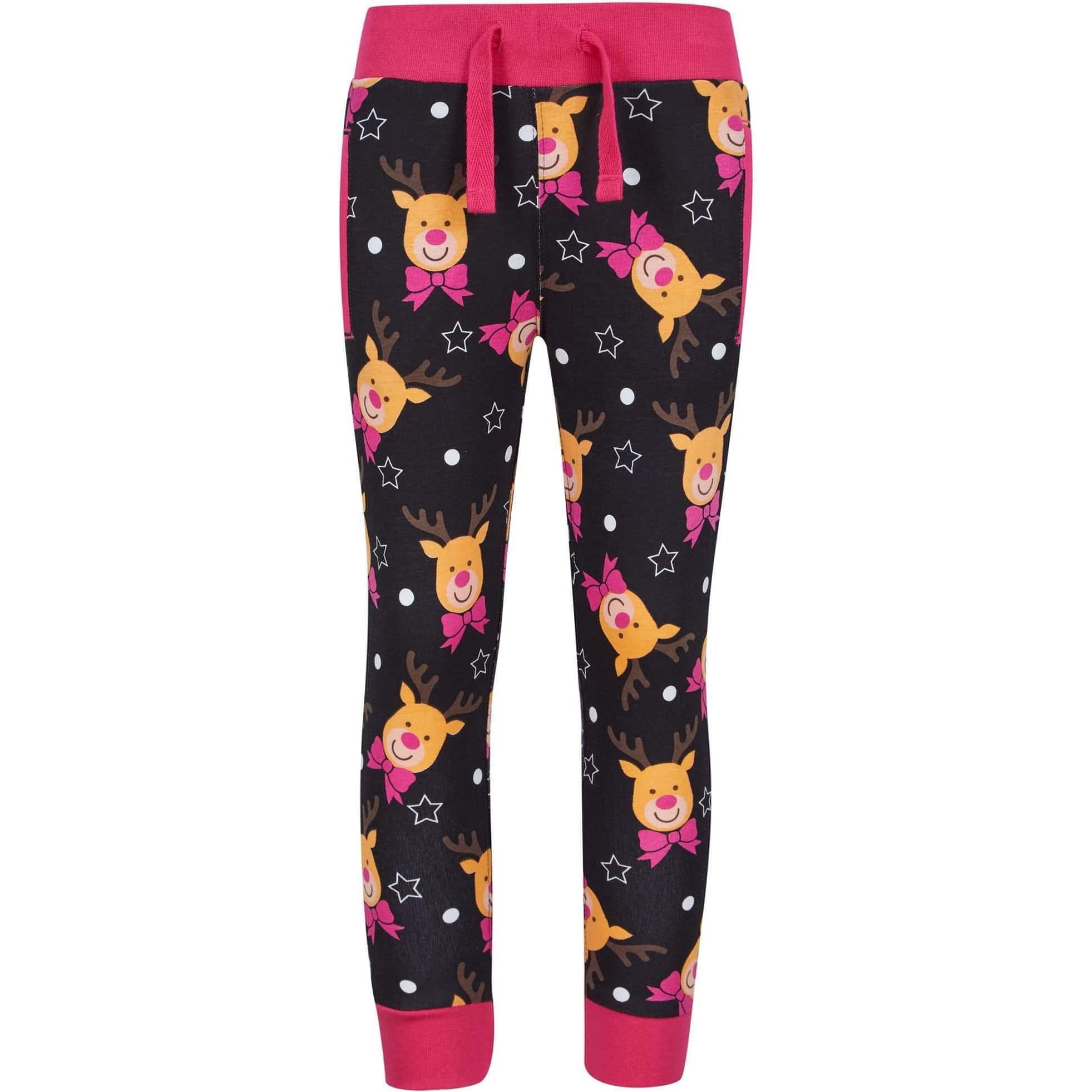Tokyo Laundry Reindeer Repeat 2 Piece Girls Christmas Pyjama Set Nav Start Fitness