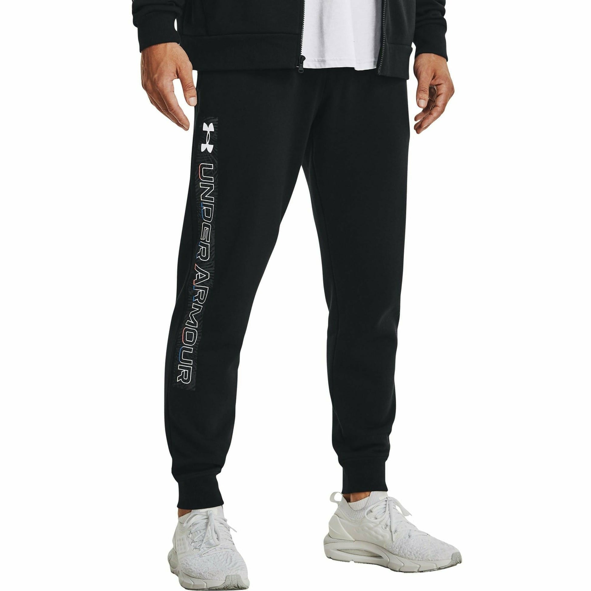 Under Armour Rival Fleece Joggers, Black (001)/White, Youth X-Large