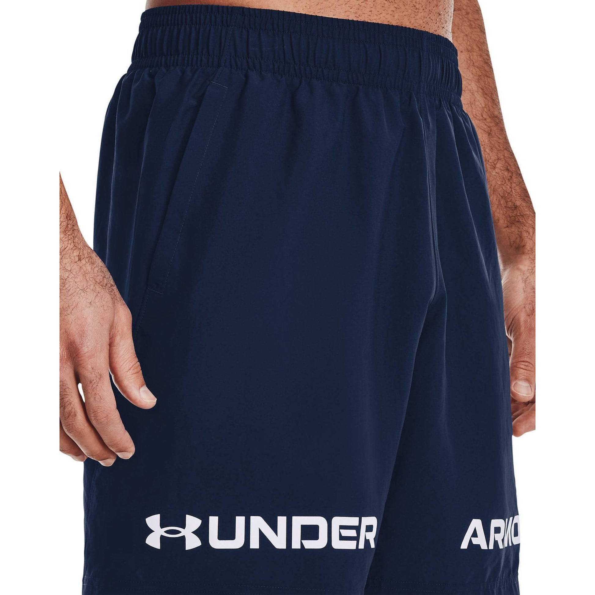 Under Armour Woven Graphic Wordmark Shorts Details