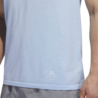adidas 25-7 Short Sleeve Mens Running Top - Blue - Start Fitness