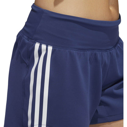 adidas 3 Stripe Woven Womens Training Shorts - Blue - Start Fitness