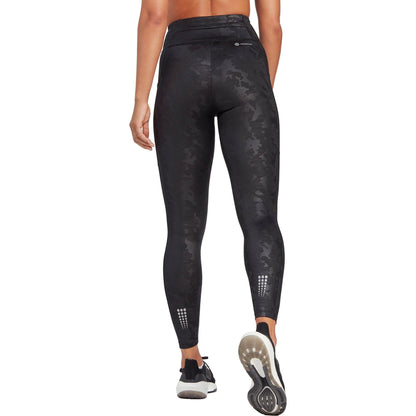 Adidas Dailyrun Embossed Camo Tights Hs5457 Back View