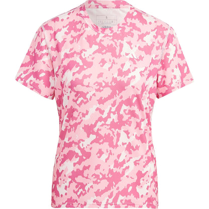 Adidas Own The Run Camo Short Sleeve Hr9973 Front - Front View