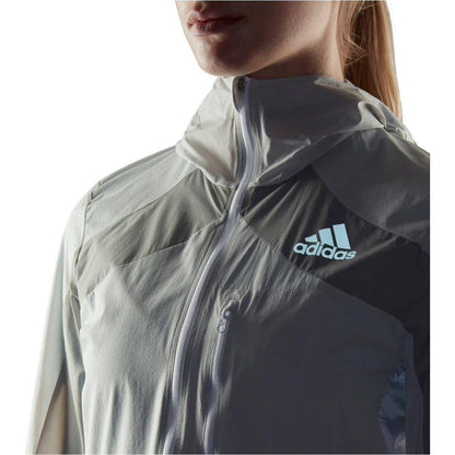 adidas Adizero Marathon Womens Running Jacket - White - Start Fitness