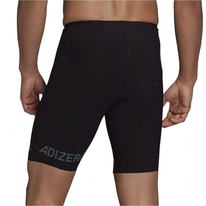 adidas Adizero PrimeWeave Mens Short Running Tights - Black - Start Fitness