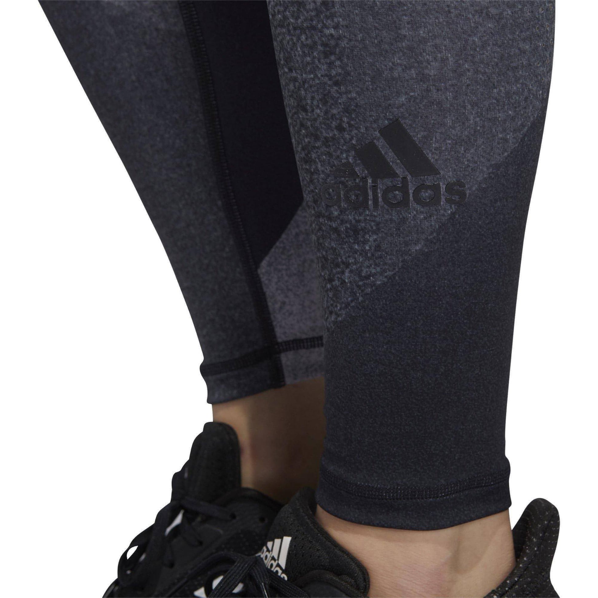 adidas AlphaSkin Graphic Womens Long Training Tights - Grey - Start Fitness