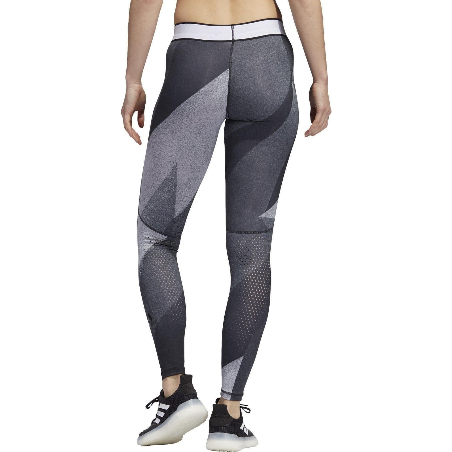 adidas AlphaSkin Graphic Womens Long Training Tights - Grey – Start Fitness