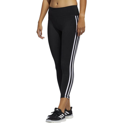 adidas Believe This 2.0 3 Stripes Womens 7/8 Training Tights - Black - Start Fitness