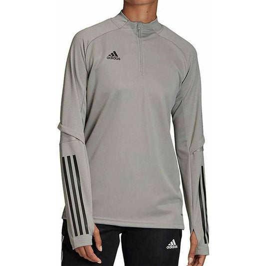 adidas Condivo 20 Half Zip Long Sleeve Womens Training Top - Grey - Start Fitness