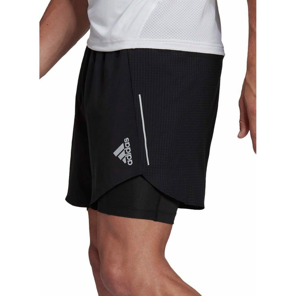 adidas Designed 4 Run Mens 2 In 1 Running Shorts - Black