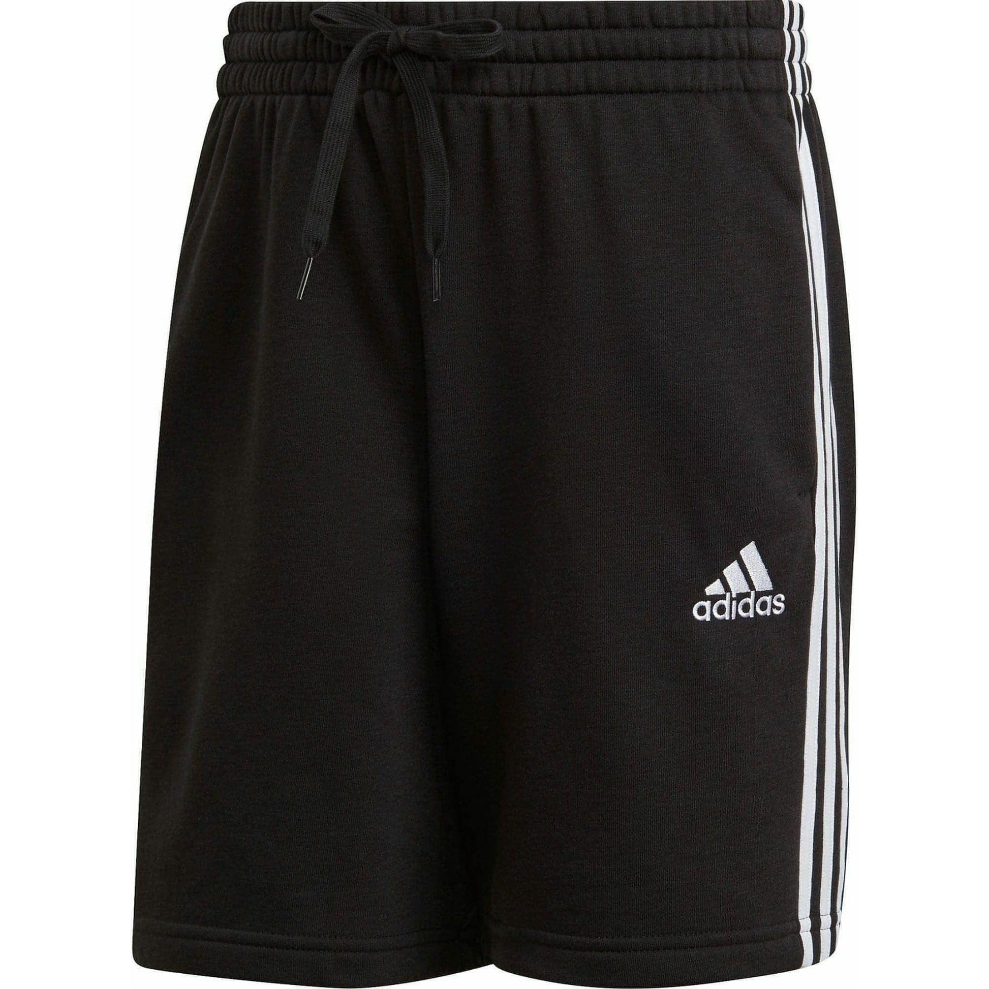 adidas Essentials French terry 3 Stripe Mens Shorts - Black - Start Fitness
