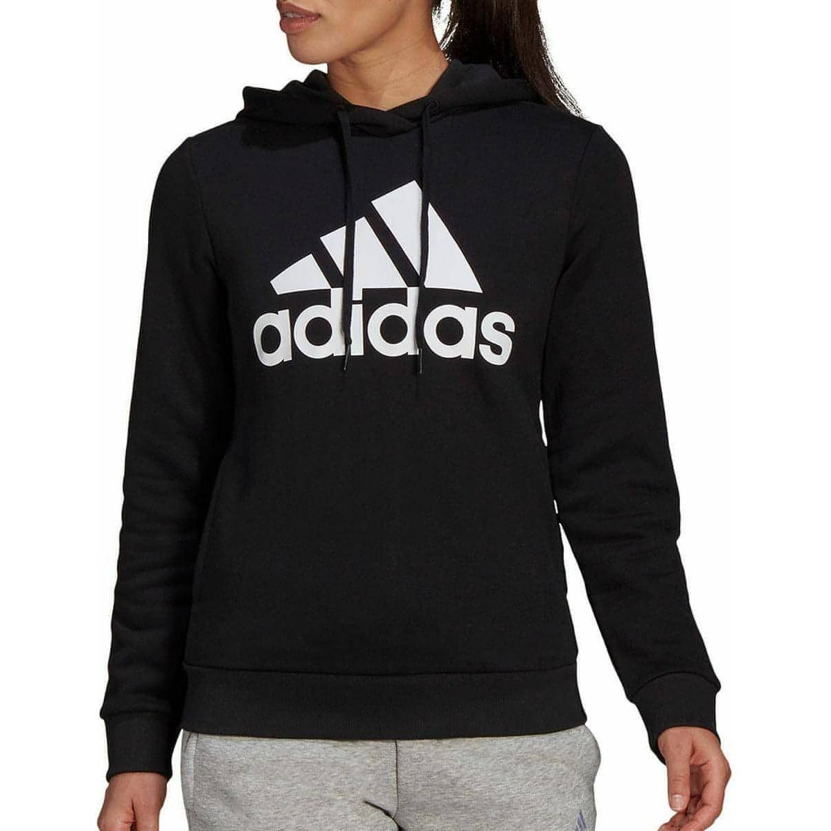 adidas Essentials Logo Fleece Womens Hoody - Black - Start Fitness