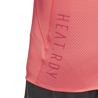adidas HEAT.RDY Short Sleeve Mens Running Top - Pink - Start Fitness