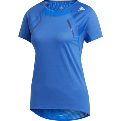adidas HEAT.RDY Short Sleeve Womens Running Top - Blue - Start Fitness