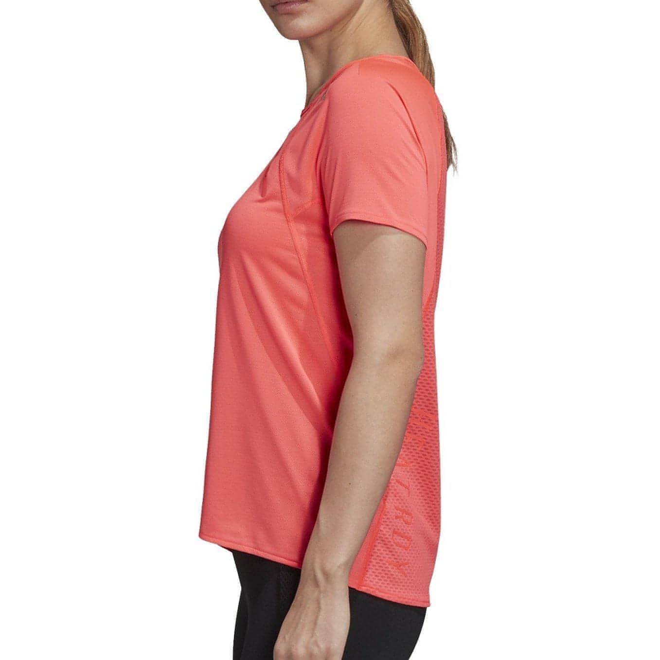 adidas HEAT.RDY Short Sleeve Womens Running Top - Pink - Start Fitness