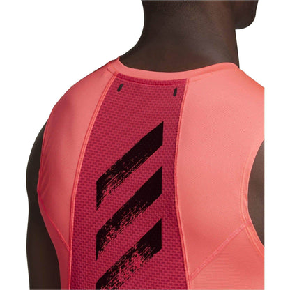 adidas HEAT.RDY Sleeveless Mens Running Top - Pink - Start Fitness