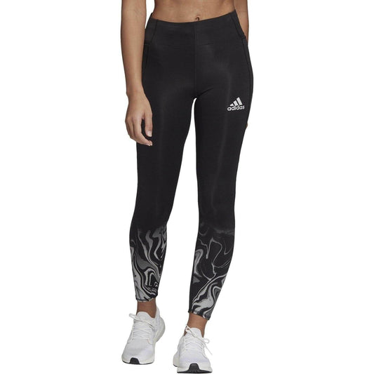 adidas How We Do Glam On 7/8 Womens Running Tights - Black - Start Fitness