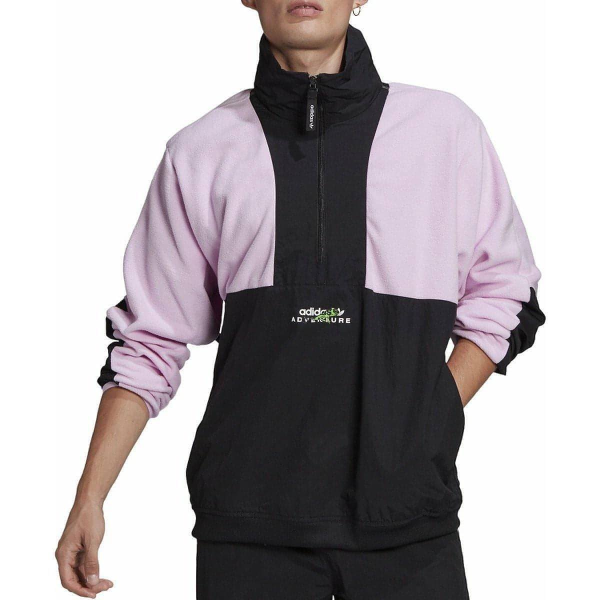 adidas Originals Adventure Polar Fleece Half Zip Mens Jacket - Black - Start Fitness