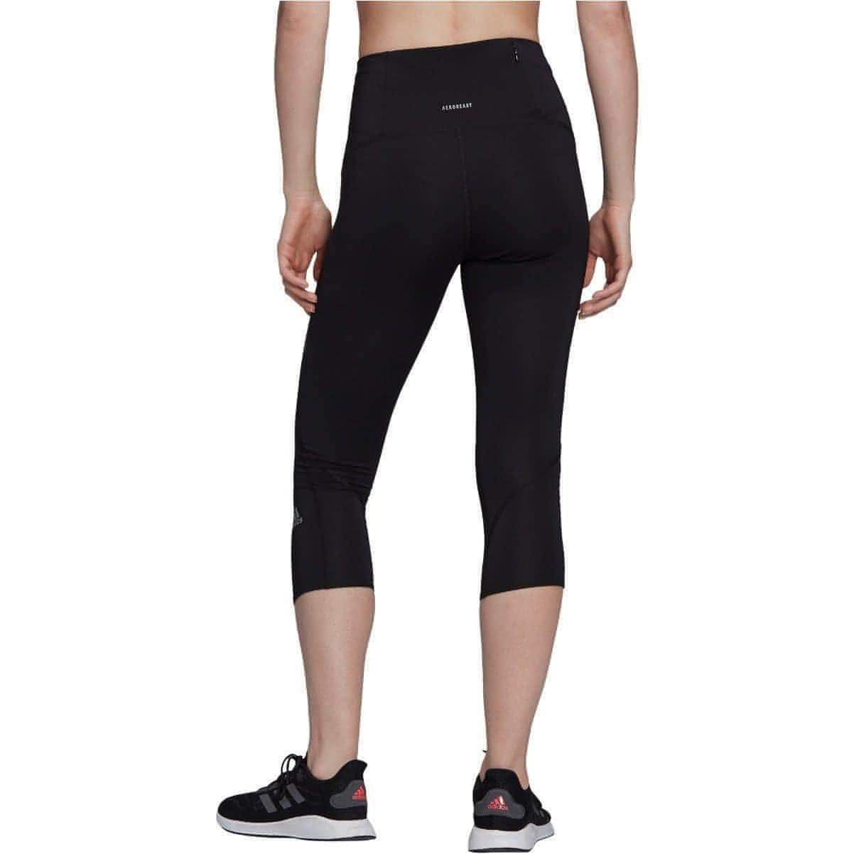 adidas Women's Designed Climalite 3-Stripes Leggings Black & Carbon XS-L 