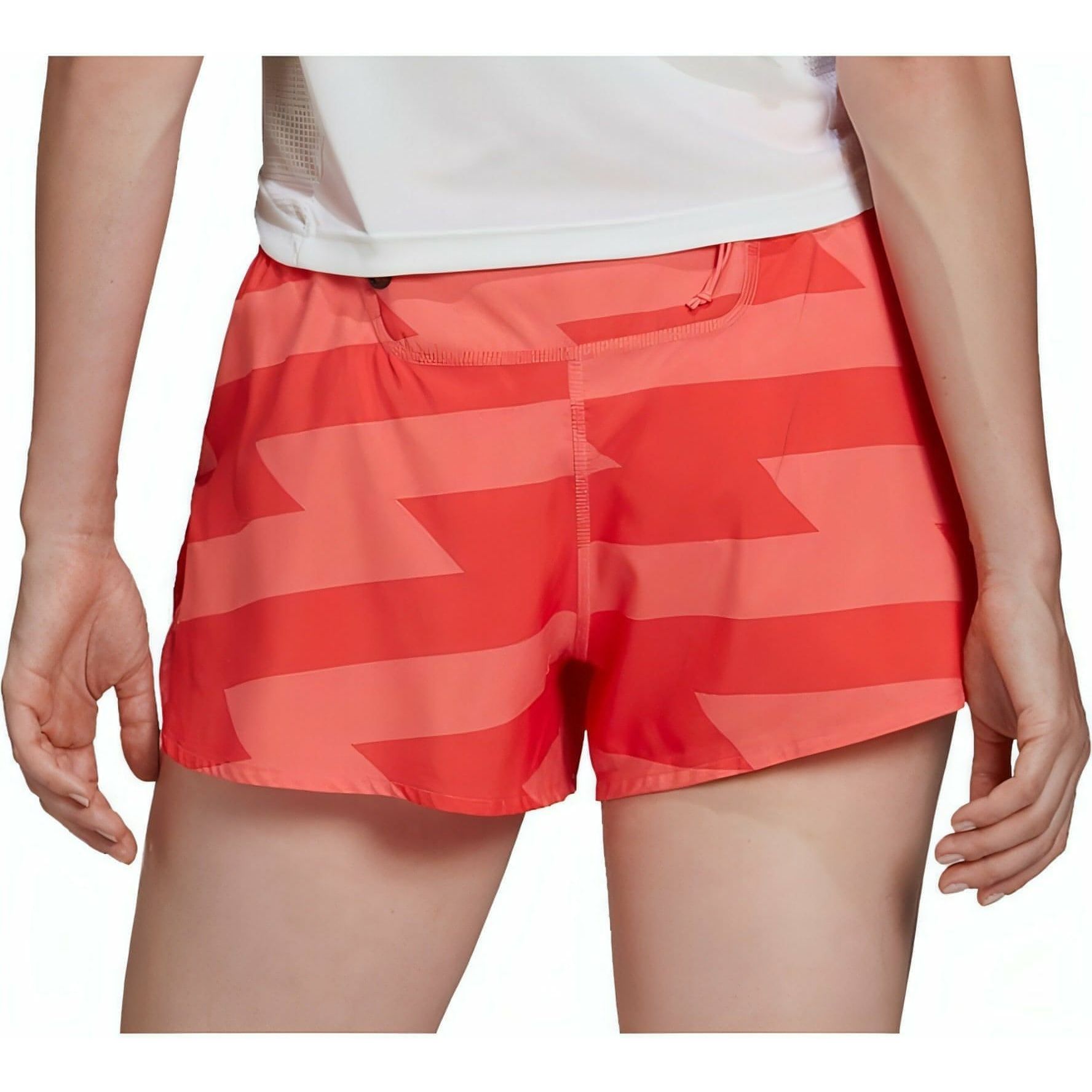 adidas Run Fast Inch Split Womens Running Shorts Pink Clothing