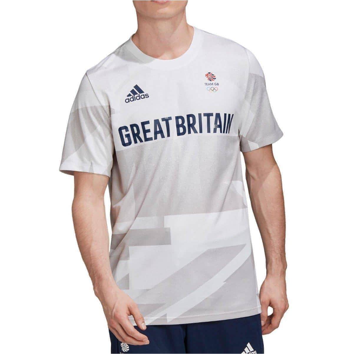 adidas Team GB HEAT.RDY Short Sleeve Mens Podium Top - White - Start Fitness