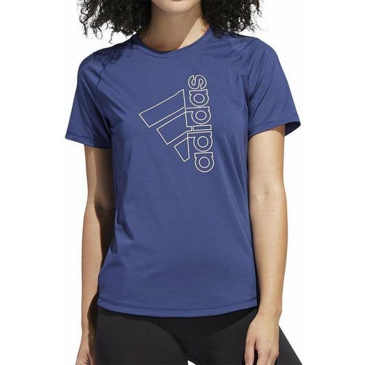 adidas Tech BOS Short Sleeve Womens Training Top - Blue - Start Fitness