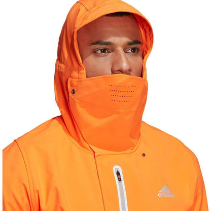 adidas Wind.RDY Mens Running Jacket - Orange - Start Fitness