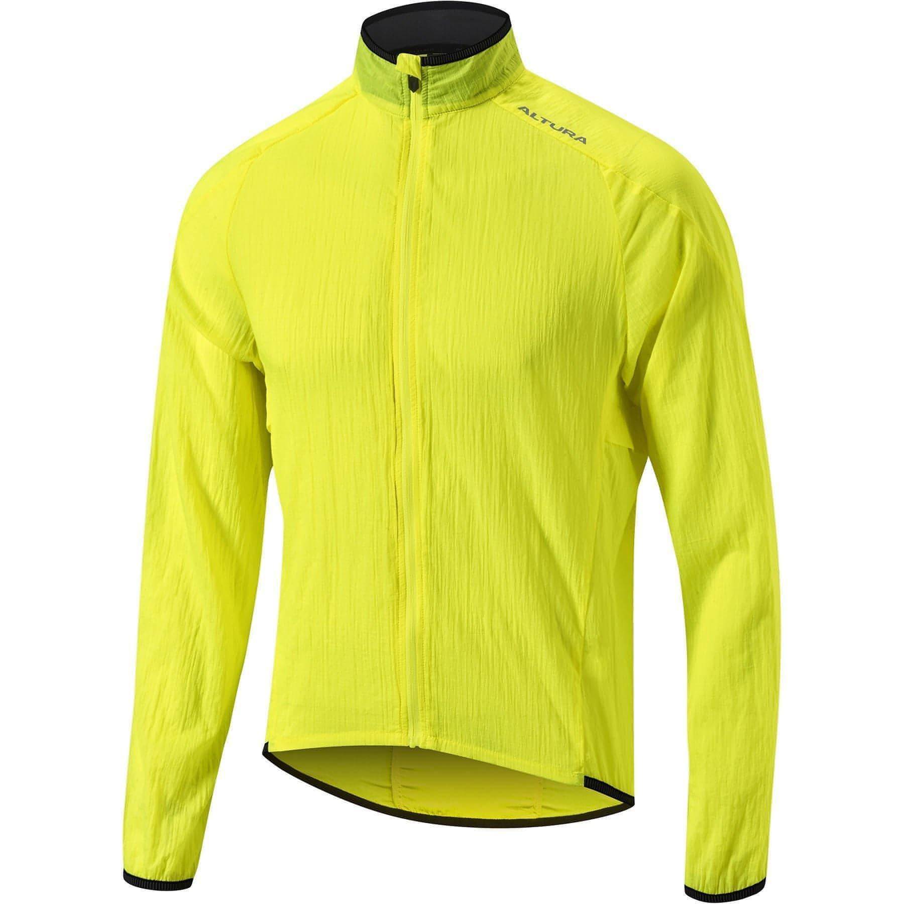 Altura Airstream Windproof Mens Cycling Jacket - Yellow - Start Fitness