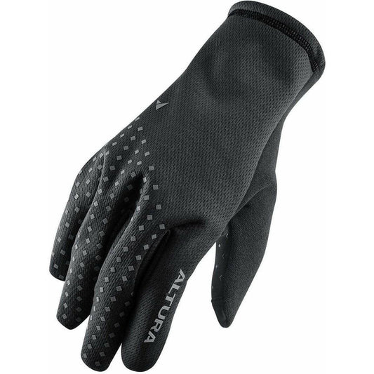 Altura Fleece Windproof Nightvision Full Finger Cycling Gloves - Black - Start Fitness