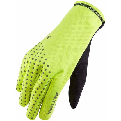 Altura Fleece Windproof Nightvision Full Finger Cycling Gloves - Yellow - Start Fitness