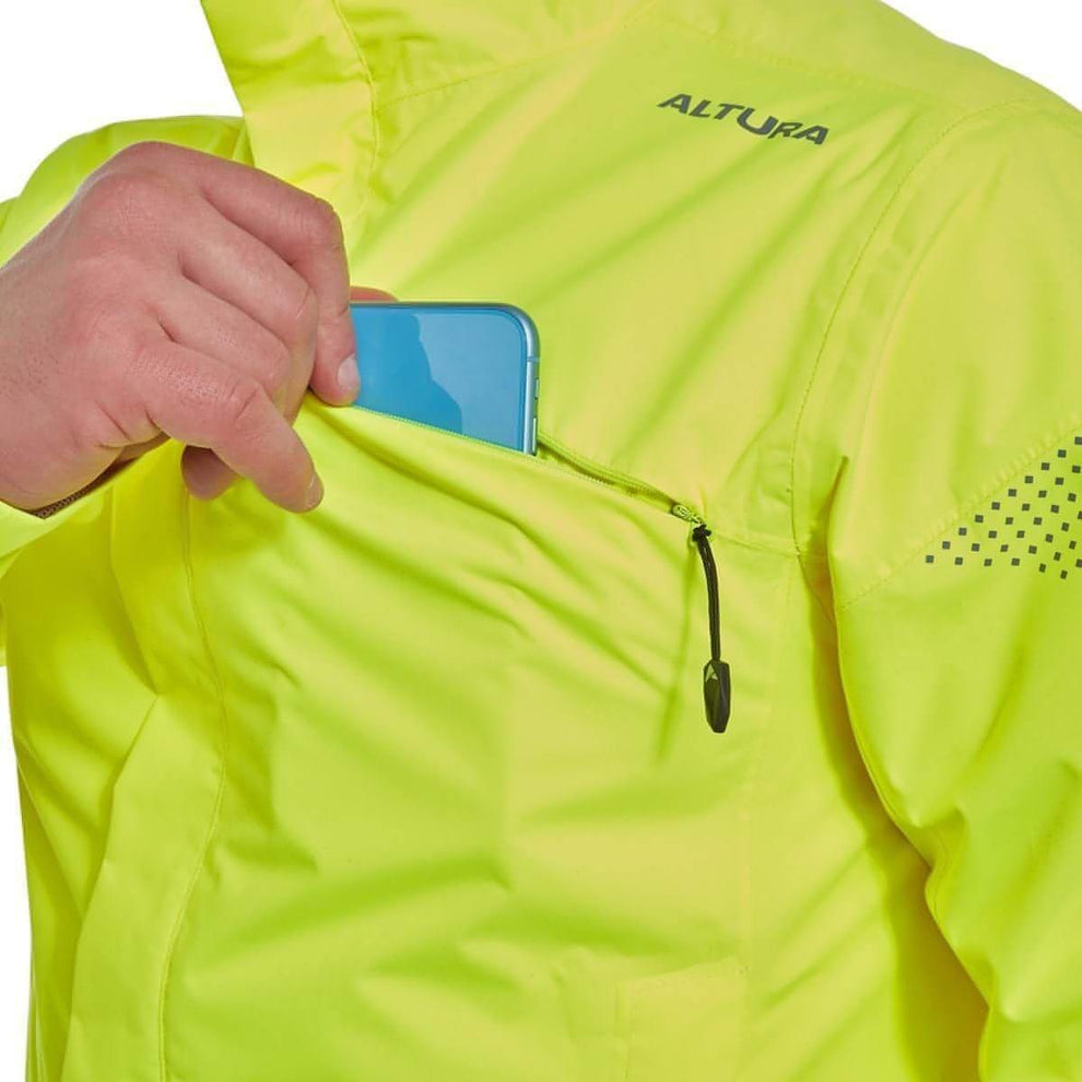 Altura Nevis Nightvision Waterproof Mens Cycling Jacket Yellow