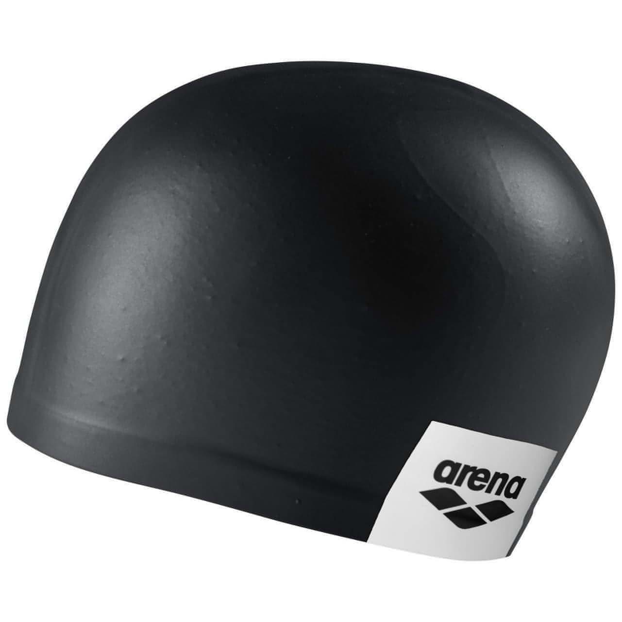 Arena Logo Moulded Swimming Cap - Black - Start Fitness